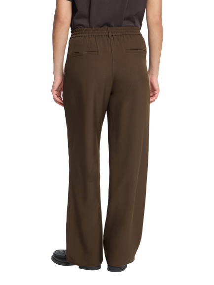ICHI IhFava Wide Leg Trousers, Slate Black Melange - view 2, Slate Black Melange