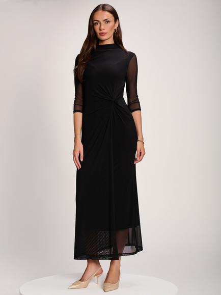 Jolie Moi High Neck Dress, Black