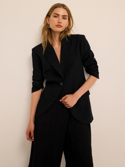 Mint Velvet Single Breasted Blazer, Black, Black