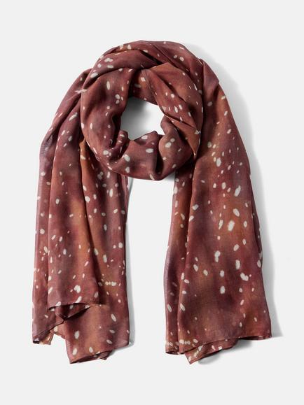 Mint Velvet Spot Print Lightweight Scarf, Brown/Multi, Brown/Multi