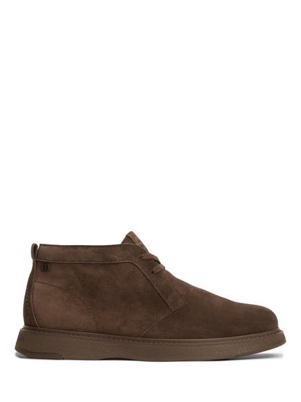 Tommy Hilfiger Suede Flag Plaque Chukka Boots, Dark Brown, Dark Brown