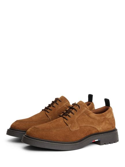 Tommy Hilfiger Suede Lace Up Derby Shoes, Brown - view 2, Brown