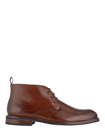 Jones Bootmaker Deacon Leather Lace Up Chukka Boots, Chestnut, Chestnut