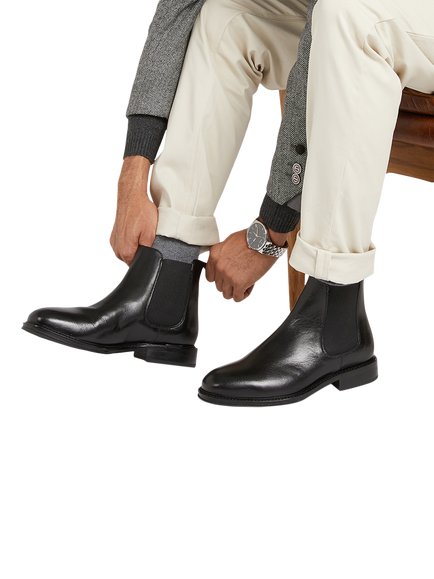 Jones Bootmaker Deakin Leather Chelsea Boots, Black - view 2, Black