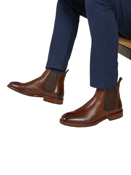 Jones Bootmaker Deakin Leather Chelsea Boots - view 2, Chestnut