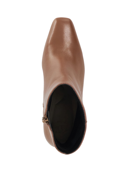Dune London Ovation Leather High Heel Ankle Boots, Toffee - view 2, Toffee