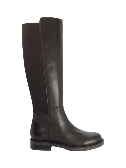 Dune London Tallos Knee High Leather Boots, Brown