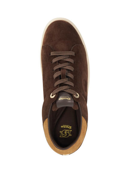 Dune London Eden Suede Chunky Trainers, Brown - view 2, Brown