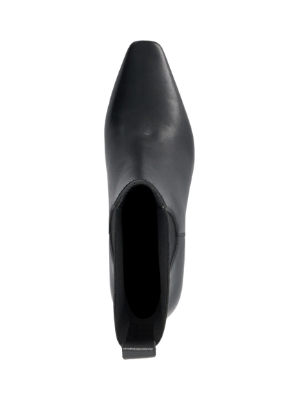 Dune London Odela Leather Heeled Ankle Boots, Black - view 2, Black
