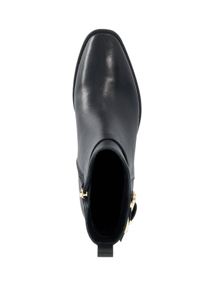 Dune London Pattin Leather Ankle Boots, Black - view 2, Black