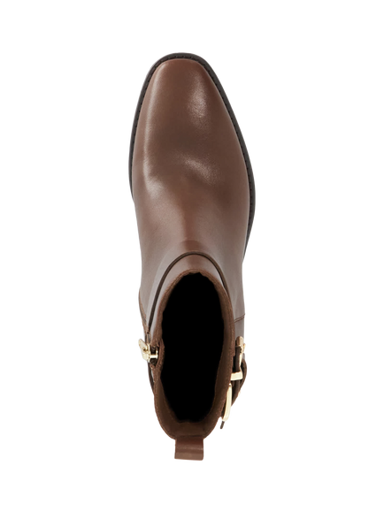 Dune London Pattin Leather Ankle Boots, Brown - view 2, Brown