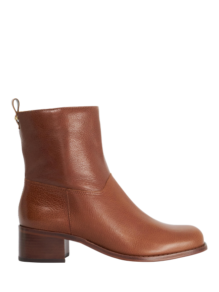 Dune London Peya Leather Ankle Boots, Tan, Tan