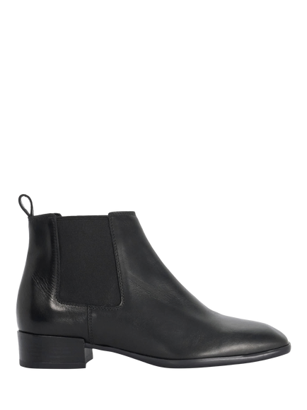 Dune London Pinni Leather Ankle Boots, Black, Black