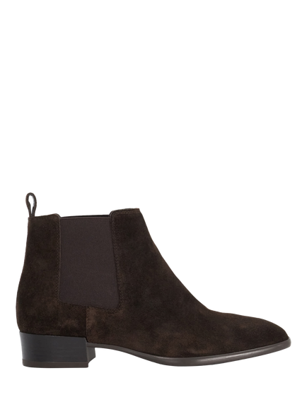 Dune London Pinni Suede Cropped Chelsea Boots, Brown, Brown