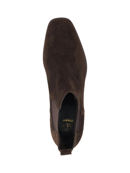 Dune London Pinni Suede Cropped Chelsea Boots, Brown - view 2, Brown
