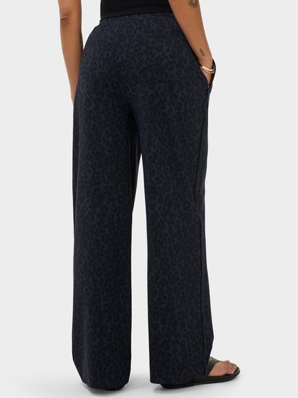 Sweaty Betty Explorer Wide Leg Trousers, Black Ink Leopard - view 2, Black Ink Leopard