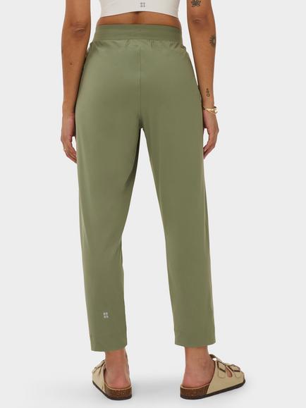 Sweaty Betty Explorer Cropped Trousers, Bracken Green - view 2, Bracken Green