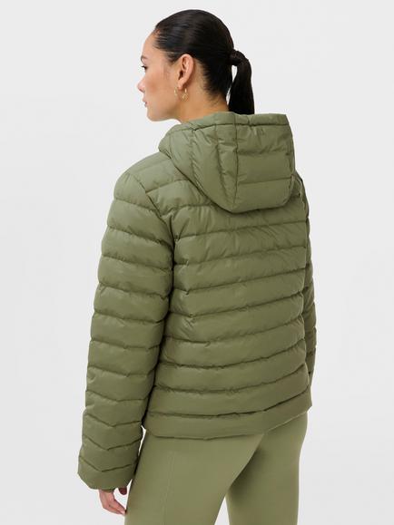 Sweaty Betty Nimbus Lightweight Short Puffer Jacket - view 2, Bracken Green