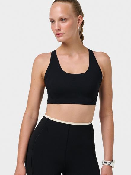 Sweaty Betty Power Racerback Wrap Bra, Black, Black