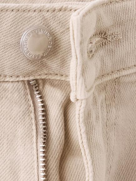 Mango Wide Leg Jeans, Sand - view 2, Sand