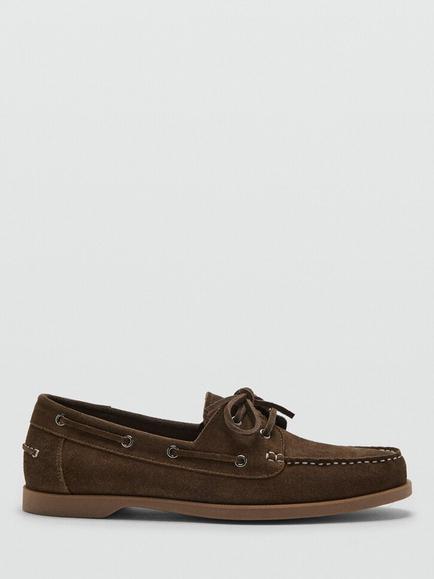 Mango Low Profile Boat Shoes, Brown, Brown