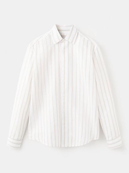 Mango Linen Blend Long Sleeve Shirt, White