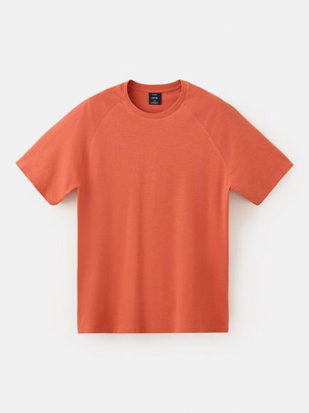 Mango Relaxed Fit Cotton Blend T-Shirt, Geranium