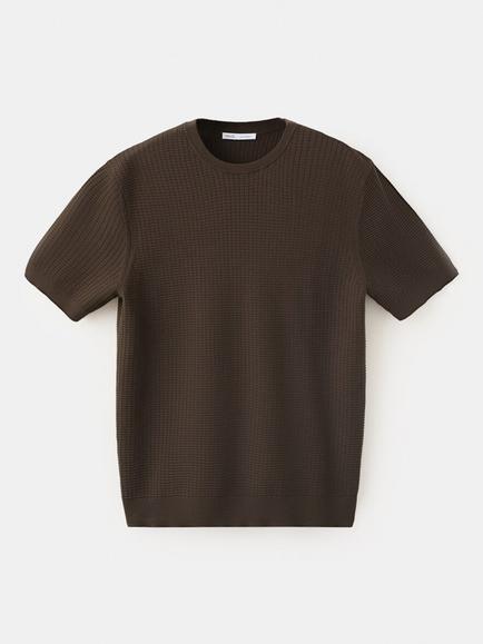 Mango Round Neck T-Shirt, Brown