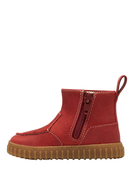 Clarks Kids' Cove Top T Ankle Boots, Red - view 2, Red