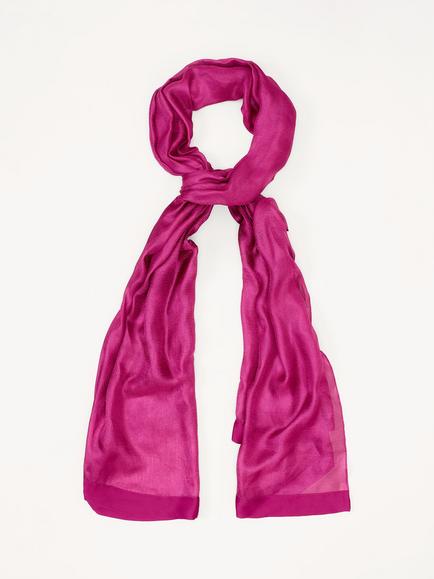 Phase Eight Satin Trim Scarf, Red, Red