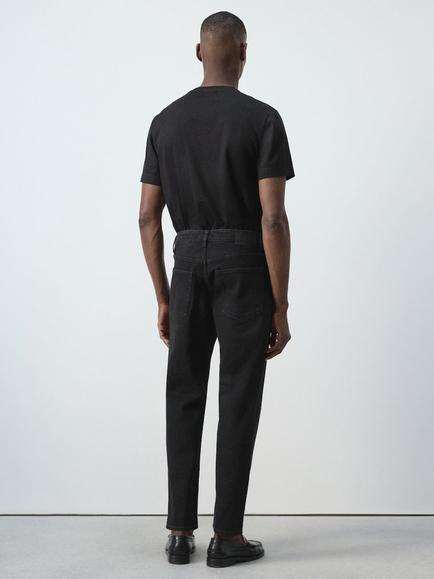 Mango Mid Rise Cropped Jeans - view 2, Black