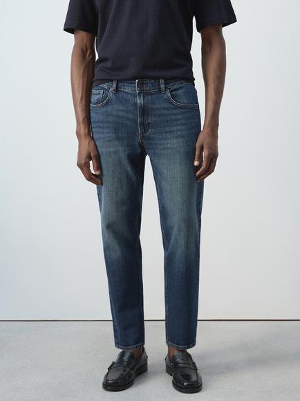 Mango Slim Fit Jeans, Dark Blue, Dark Blue