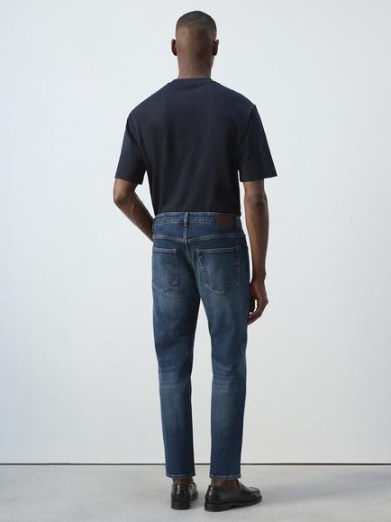 Mango Slim Fit Jeans, Dark Blue - view 2, Dark Blue