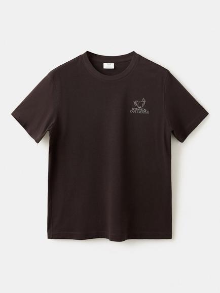 Mango Botanical Cafe T-Shirt, Brown, Brown