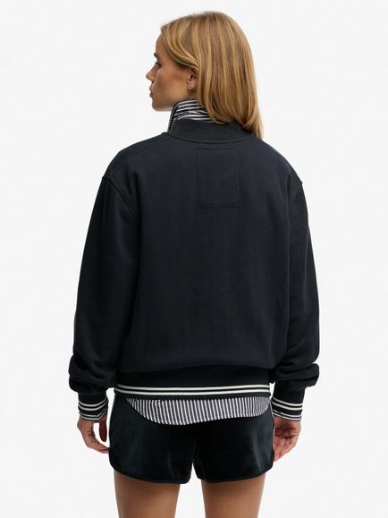 Superdry Country Club Jersey Bomber Jacket, Eclipse Navy - view 2, Eclipse Navy