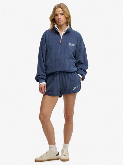 Superdry Heritage Terry Cotton Rich Shorts, Vintage Indigo, Vintage Indigo