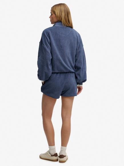 Superdry Heritage Terry Cotton Rich Shorts, Vintage Indigo - view 2, Vintage Indigo