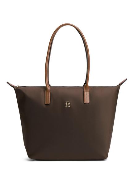 Tommy Hilfiger Popette Tote Bag, Dark Brown, Dark Brown