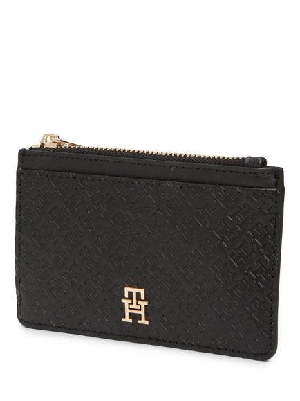 Tommy Hilfiger Icon Debossed Credit Card Holder, Black - view 2, Black