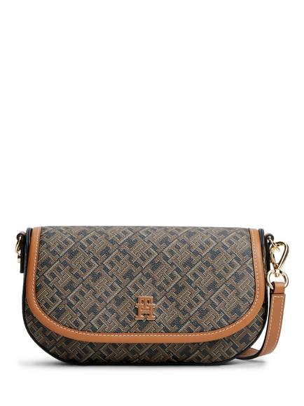 Tommy Hilfiger TH Monoplay Crossbody Saddle Bag, Brown, Brown