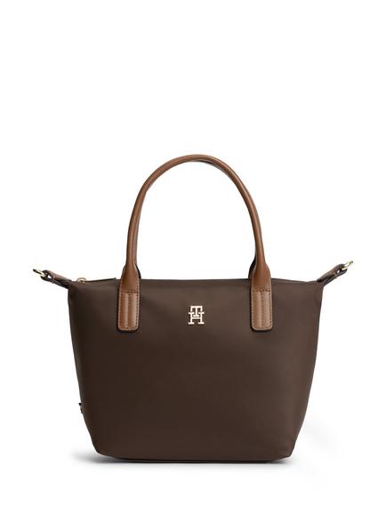 Tommy Hilfiger Pette Mini Tote Handbag, Dark Brown, Dark Brown