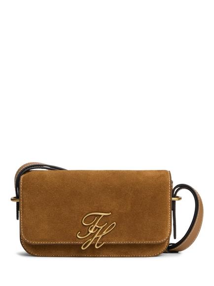 Tommy Hilfiger Leather Crossbody Bag, Brown, Brown