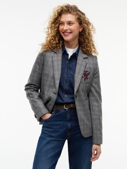 Tommy Hilfiger Wool Rich Check Single Breasted Blazer, Multi, Multi