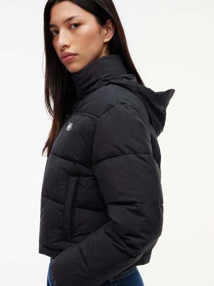 Tommy Hilfiger Back Logo Cropped Puffer Jacket, Black - view 2, Black
