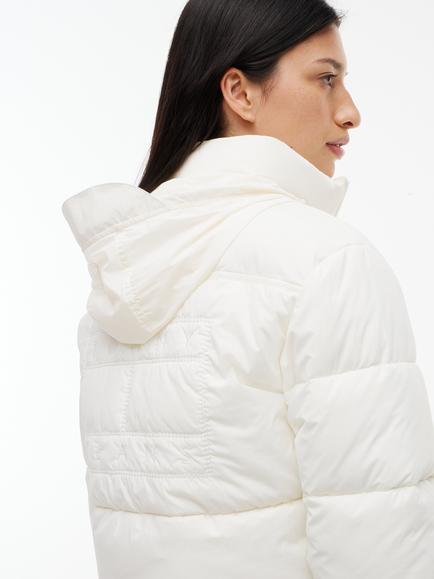 Tommy Hilfiger Back Logo Cropped Puffer Jacket, White - view 2, White