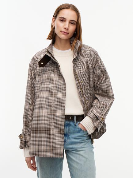Tommy Hilfiger Check Raglan Sleeve Relaxed Cape Coat, Multi, Multi