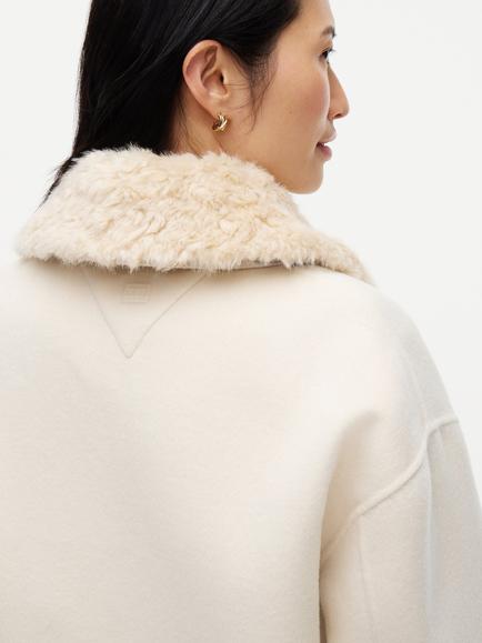 Tommy Hilfiger Double-Faced Wool Rich Relaxed Jacket - view 2, Cream