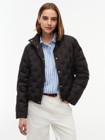 Tommy Hilfiger Flag Logo Quilted Jacket, Black, Black