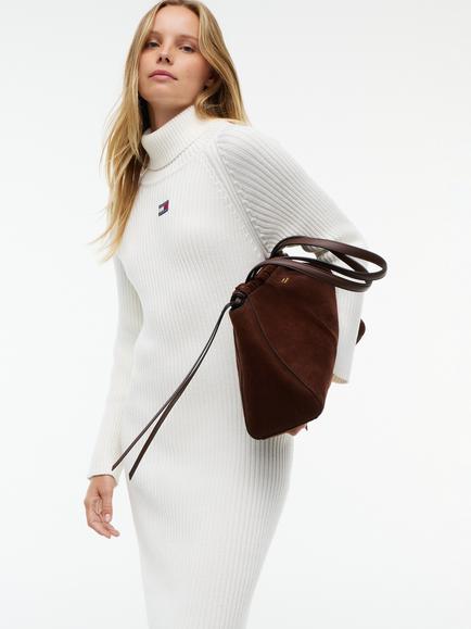 Tommy Hilfiger Tommy Badge Oversized Midi Jumper Dress, Off White - view 2, Off White