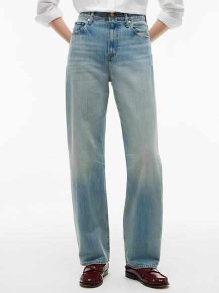 Tommy Hilfiger High Rise Straight Jeans, Light Blue, Light Blue